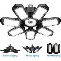 Verformbare LED-Garagenleuchte mit 3/6/7 verstellbarem Panel, LED-Birne, Nachtlampe für Werkstatt, Lager, Geschäft, E26/E27, Deckenbeleuchtung
