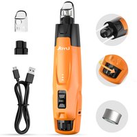 New 6-Speed Dog Nail Grinder - 50% More Power Dog Nail Trimmers with 2 LED Lights Quiet 7h Running Time for Large Medium Small D
