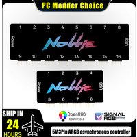 Nollie 5V ARGB Asynchronous Controller Light Strip Hub Support SignalRGB OpenRGB Software, Computer Case RGB System Management