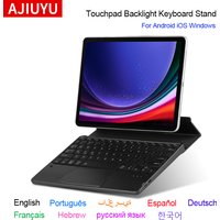 AJIUYU Wireless Touchpad Keyboard With Backlight For Samsung Galaxy Tab S9 FE SM-X510 X516B 10.9" A9+ S7 S8 A8 S6 Lite Tablet