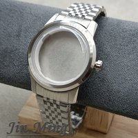 40mm High Quality Stainless Steel Watch Case with Arched Glass Suitable for NH35 NH36 4R36 Movements with Strap