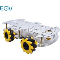 Aluminiowe podwozie samochodu z kołem McNamum DIY ultradźwiękowe inteligentne podwozie do unikania przeszkód 4WD z napędem na cztery koła