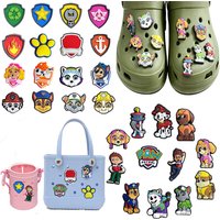 1-100Pcs Hot Toys Cartoon Brave Cute Dog Series PVC Shoe Charms Accessories DIY Detachable Sandal Wristbands Party Decorations