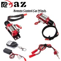 RCXAZ RC 1/10 scale model car metal winch with controller, suitable for 1/10 crawler cars Traxxas HPI CC01 Axial SCX10 RC4WD D90