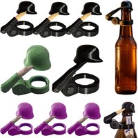1/3/5pcs Helmet Creative Craft Beer Bottle Caps Reusable Dust-proof Lid Saluting Pose Assorted Caps for BBQ Party Bar Beer Gifts