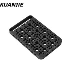 KUANJIE CB112*73 for installing cheese board camera cage on guide rail block, 1/4 3/8 porous connection quick installation board