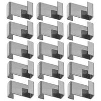 25pcs Greenhouse Z-Type Glazing Clips Stainless Steel Z Glass Clips Overlap Fixing Clamps Replacement Greenhouse Tools 1.5x0.6cm