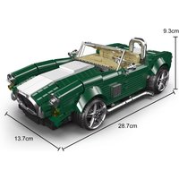 With Original Box Technical AC Cobra Vehicle Building Blocks Old-fashioned Roadster Brick Display Toys Set for Adults Kids Gifts