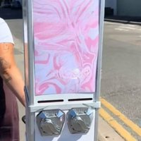 Sticker Self Service Vending Machine, Coin Operated Twist Card Machine, Mini Commercial Amusement Game Equipment