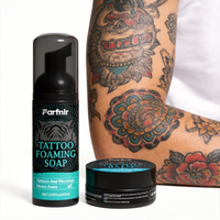 TATTOO BALM TATTOO FOAMING SOAP cleanses and moisturizes, maintains clarity, and makes ink brighter. Suitable for all skin types