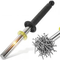 Magnetic Pickup Tool With Quick Release Handle Metal Chip Collector Wand Magnet Sweeper Baton For Nails Screws (random Color)