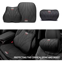 Car Seat Neck Pillow Headrest Backrest Lumbar Cushion For Audi A3 A4 A6 C6 B8 8P Q3 B7 A5 A1 Sline C5 8V Q5 B6 B9 RS Q7 A7 A8 S3