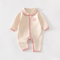 Baby Fleece Lined Romper Suit for Autumn Winter Warm Snug Fit Homewear Crawling Suit for Infants And Toddlers