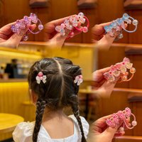 2 Pieces Cute Bow Princess Headwear Kids Elastic Hair Bands Children Hair Ropes Girls Hair Accessories