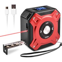 40M Laser Tape Measure 2 In 1 Digital Tape Measure M/IN/FT High Precision Laser Rangefinder Steel Tape Measure USB Rechargeable