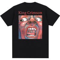 King Crimson Vintage T-shirt Prog Rock Experimental Rush Genesis Yes Band Cotton Men T shirt New TEE TSHIRT Womens tops