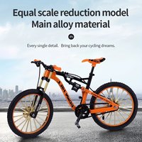 1:8 Scale Alloy Mountain Bike Model Toy with Shock Absorption Design Detachable Mini Finger Bike for Home Bedroom Decoration