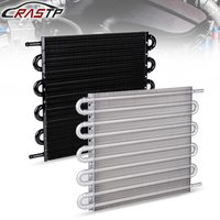 RASTP-10 Row Aluminum Extended Length Oil Cooler Kit 5/16" Radiator Auto-Manual Radiator Converter Kit OSA021