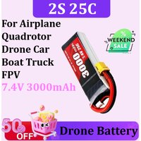 3000mAh 2S 7.4V 25C Lipo Rechargeable Battery for Airplane Quadrotor Drone Car Boat Truck FPV