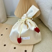 1/4 Pcs Pure Color Elegant Tulip Gift Bag Mother's Day/Wedding/Holiday Party Large High-Grade Satin Gift Packaging Bag