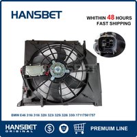 Radiator Cooling Fan Assembly For BMW E46 3 Series 320i 323Ci 323i 325i 328i 330i 17117510617 17117561757 2000-2005 HANSBET