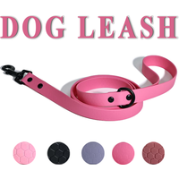 Waterproof PVC Dog Leash 4FT Non-Slip Easy Clean Training Lead for Small Medium Dogs