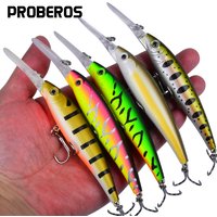 Proberos 12.5cm 13g FLOATING Jerkbait Artificial Hard Bait Fishing Wobblers Minnow Lure for Bass Pike Carp Fishing Tackle