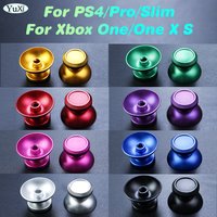 2Pcs For Xbox One X S Metal Grip Caps 3D Analog Thumbstick Aluminum Joystick Universal Cover Buttons For PS4 Pro Slim Controller