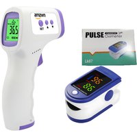 Non-Contact Infrared Ear Thermometer & Pulse Oximeter Medical Grade Digital Thermometer for Fever -for Infant Baby Adult
