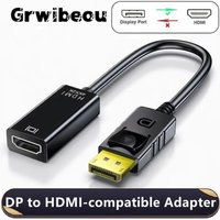 4K DP to HDMI-compatible Converter Cable DisplayPort Display Port to HDMI Video Audio Adapter Cable For PC HDTV Projector Laptop