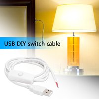 Plastic DIY USB Power Cable 2 Pin Wire USB 2.0 Male Charger Charging Cord Extension Cable with Switch