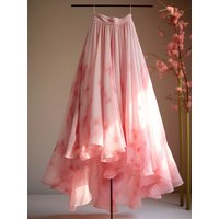 2025 Spring/Summer New Women's Elastic Waist Pleated High Waist Slim Fashion Elegant Versatile A-line Skirts