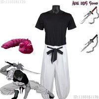 Cosplay Jujutsu Anime Style Kaisen Toji Fushiguro Costume Sets Fushiguro Toji Top Uniform Pants Suit Halloween Dress Up Men