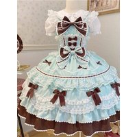 Original Sugar Girl Lolita Skirt Dress Cute Jsk Strapless Summer Dress Soft Girl Style Thin Material Ready to Ship