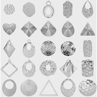 Vintage Boho Accessories Stainless Steel Charms For Jewelry Making Supplies 6pcs Irregular Geometric Pendant Charm DIY Earrings