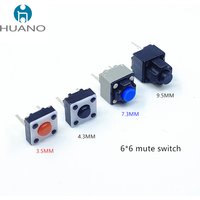10PCS Blue/Red Silent Switch Push Mute Buttons 6*6*3.5mm/6*6*4.3/6*6*7.3/6x6x9.5MM Wireless Wired Micro Switch for Keyboard