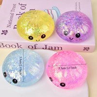New 5.5-8.5cm Glitter Dumpling Squishy with Gift Box Soft Sensory Squeeze Stress Relief Toy Cute Soft Squeeze Decompression Toy