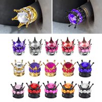 AliExpress NONE 4PCS Car Wheel Tire Valve Caps Cover Crown Shape Bling Diamond Tyre Stem Dust Valve Caps Truck Car Motorcycle Bicycle Air Cover