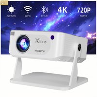 Xnano Projector HA109 4K Android 11 Dual Wifi6 200ANSI Allwinner H723 BT5.0 720P 1280*720P Home Cinema Outdoor Projetor