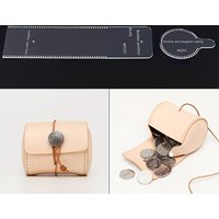 2pcs/set Bag Handmade Leather Making Template DIY Coin Purse Storage Bag Acrylic Version Pattern Design Stencil Leather Tools