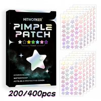 200/400pcs Set of Cool Star-Shaped Acne Patches—Hydrocolloid patches designed for daily facial care. These are a must-have for c