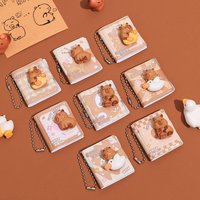 2Pcs/Set Cute Capybara Mini Portable Notebook Small Notepad Kawaii Stationery Office Accessories School Supplies Back To School