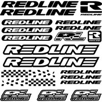 1 Set Redline Racing Style Waterproof Stickers Multi-color Checkered Flag Vinyl Decals For Bike Motorcycle Car Helmet Decor
