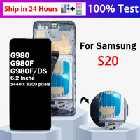 100% Test For Samsung S20 G980 LCD Display Digitizer Assesmbly For Samsung S20 4G G980F/DS Replacement Touch Screen