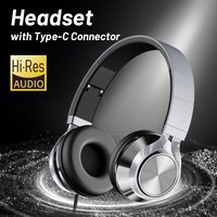 USB C Headphones Wired, Over Ear USB C Wired Headphones with Microphone, Foldable USB Type C Headphone for Adult/Teens/Laptop