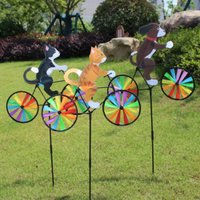 AliExpress NONE 1PC Animal Wind Spinner-Cartoon Dog Riding Bicycle Design-Suitable for Yard,Lawn-Playful Outdoor Windmill Toy,Yard Decoration