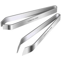 Fish Bone Tweezers, Stainless Steel Flat/Slant Tweezers Pliers Remover (4.6") - Kitchen Tools