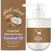 100g Coconut Face Hair Removal Cream Gentle Cleaning Pores Non-irritating Soothing Discomfort Smoothing Mild Hair Removal Cream