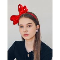 Black Big Bow Headband for Women Girls Fabric Stain Hair Bow Hair Loop Trendy Hairband Female Headpieces Bezel Hair Accessories