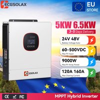 ECGSOLAX 5KW 6.5KW Hybrid Solar Inverter With MPPT 160A 120A Solar Charger Pure Sine Wave Solar Hybrid Inverter 230Vac 24V 48V Max PV 9000W 500VDC Input With WIFI